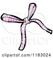 Cartoon Of A Ribbon Tied In A Bow Royalty Free Vector Illustration