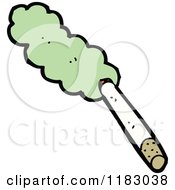 Cartoon Of A Cigarette Royalty Free Vector Illustration