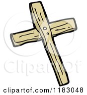 Cartoon Of A Christian Cross Royalty Free Vector Illustration by lineartestpilot