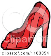 Cartoon Of A High Heel Shoe Royalty Free Vector Illustration by lineartestpilot