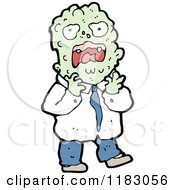 Cartoon Of A Man With An Allergic Reaction Royalty Free Vector Illustration by lineartestpilot
