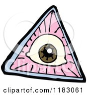 Cartoon Of An All Seeing Mystic Eye Royalty Free Vector Illustration by lineartestpilot