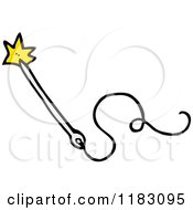 Cartoon Of A Magic Wand Royalty Free Vector Illustration by lineartestpilot