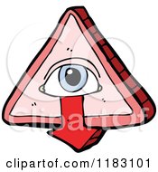 Cartoon Of An All Seeing Mystic Eye Royalty Free Vector Illustration by lineartestpilot