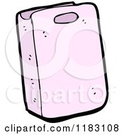 Cartoon Of A Pink Bag Royalty Free Vector Illustration by lineartestpilot