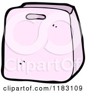 Cartoon Of A Pink Bag Royalty Free Vector Illustration by lineartestpilot