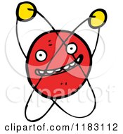 Cartoon Of The Atomic Symbol Mascot Royalty Free Vector Illustration by lineartestpilot