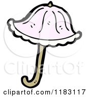 Cartoon Of A Pink Parasol Royalty Free Vector Illustration