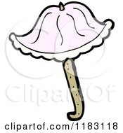Cartoon Of A Pink Parasol Royalty Free Vector Illustration by lineartestpilot