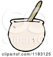 Cartoon Of A Bowl Of Soup Royalty Free Vector Illustration by lineartestpilot