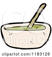 Cartoon Of A Bowl Of Soup Royalty Free Vector Illustration