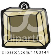 Cartoon Of A Framed Picture Box Royalty Free Vector Illustration by lineartestpilot