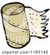 Cartoon Of A Roll Of Paper Towels Royalty Free Vector Illustration