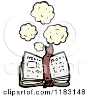Cartoon Of A Book Thinking Royalty Free Vector Illustration