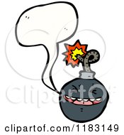 Cartoon Of A Cannonball Speaking Royalty Free Vector Illustration