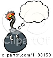 Cartoon Of A Cannonball Thinking Royalty Free Vector Illustration