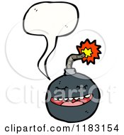 Cartoon Of A Cannonball Speaking Royalty Free Vector Illustration by lineartestpilot