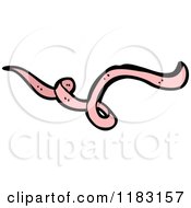 Cartoon Of A Pink Ribbon Royalty Free Vector Illustration by lineartestpilot