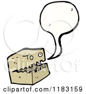Poster, Art Print Of Cardboard Box With A Face Speaking