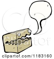 Cartoon Of A Cardboard Box With A Face Speaking Royalty Free Vector Illustration