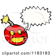Cartoon Of A Cannonball Speaking Royalty Free Vector Illustration