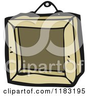 Cartoon Of A Framed Picture Box Royalty Free Vector Illustration