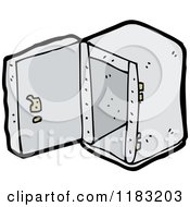 Cartoon Of A Safe Royalty Free Vector Illustration by lineartestpilot