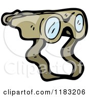 Cartoon of Binoculars - Royalty Free Vector Illustration by