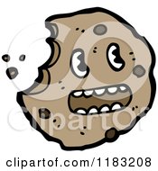 Cartoon Of A Chocolate Chip Cookie With A Face Royalty Free Vector Illustration