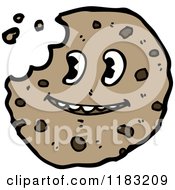 Cartoon Of A Chocolate Chip Cookie With A Cookie Royalty Free Vector Illustration