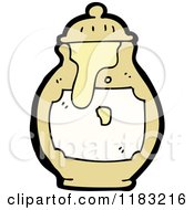 Cartoon Of A Honey Jar Royalty Free Vector Illustration by lineartestpilot