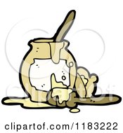 Cartoon Of A Honey Jar Royalty Free Vector Illustration