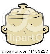 Cartoon Of A Pot With A Lid Royalty Free Vector Illustration