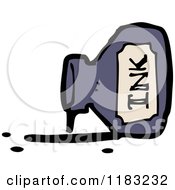 Cartoon Of An Ink Bottle Royalty Free Vector Illustration by lineartestpilot