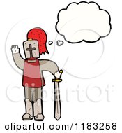Poster, Art Print Of Child Dressed Up In A Knights Costume With A Conversation Bubble