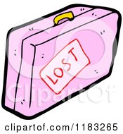 Cartoon Of A Lost Suitcase Royalty Free Vector Illustration by lineartestpilot