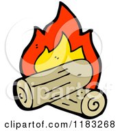 Cartoon Of A Campfire Royalty Free Vector Illustration by lineartestpilot