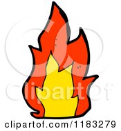 Cartoon Of A Flame Royalty Free Vector Illustration by lineartestpilot