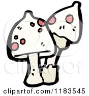 Cartoon Of Spotted Toadstools Royalty Free Vector Illustration