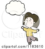 Cartoon Of A Woman Whistling And Thinking Royalty Free Vector Illustration
