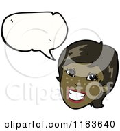 Cartoon Of An African American Women Speaking Royalty Free Vector Illustration