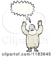 Cartoon Of An Old Man Speaking Royalty Free Vector Illustration by lineartestpilot