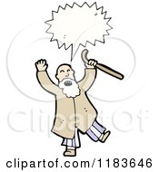 Cartoon Of An Old Man Speaking Royalty Free Vector Illustration