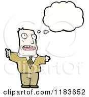 Cartoon Of A Man Wearing A Suit Thinking Royalty Free Vector Illustration