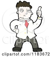 Cartoon Of A Man Wearing A Shirt And Tie Royalty Free Vector Illustration