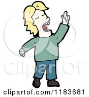 Cartoon Of A Man Making A Speech Royalty Free Vector Illustration by lineartestpilot