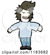 Cartoon Of A Man Making A Speech Royalty Free Vector Illustration by lineartestpilot