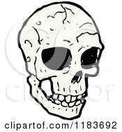 Cartoon Of A Skull Royalty Free Vector Illustration