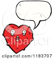 Cartoon Of A Talking Crying Heart Royalty Free Vector Illustration