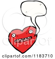 Cartoon Of A Talking Heart Royalty Free Vector Illustration